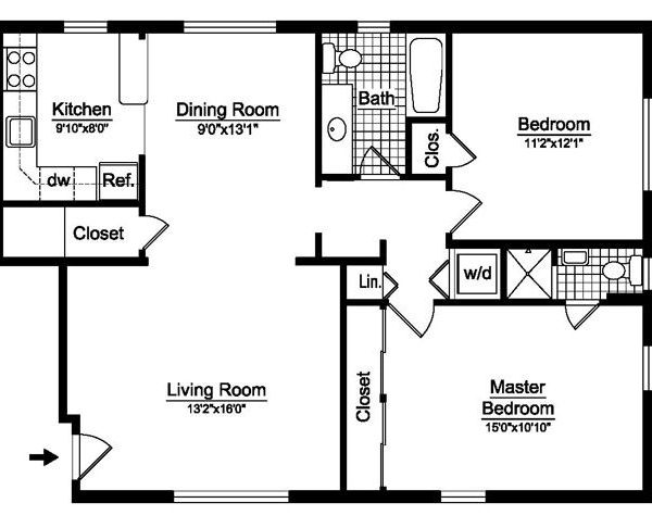 Two Bedroom House Plans