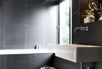 Dark Tile Bathroom