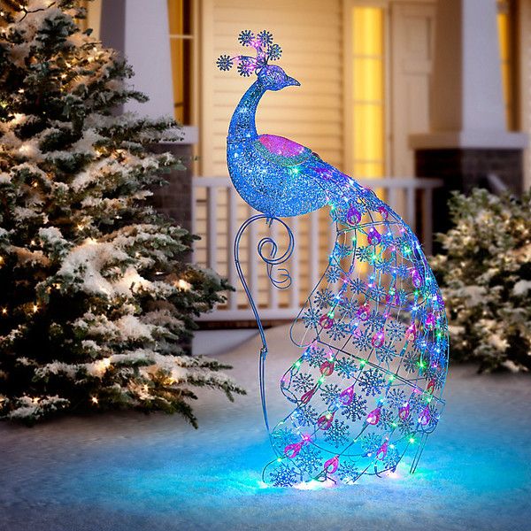 Christmas Peacock Outdoor Decoration