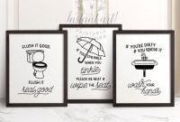 Funny Bathroom Wall Art